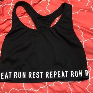 Black Racerback Sports Bra